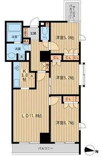 KDXレジデンス千駄木【4階】の間取り