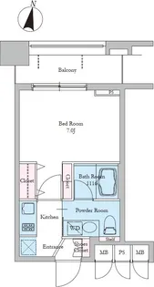レジディア文京音羽Ⅱ【8階】の間取り