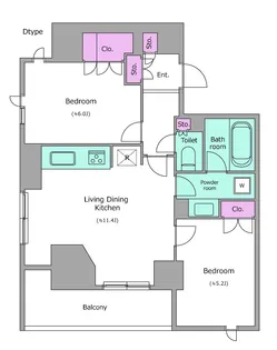 レジディア文京本郷Ⅳ【11階】の間取り