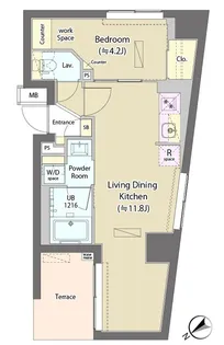 ラフォンテ田端【1階】の間取り