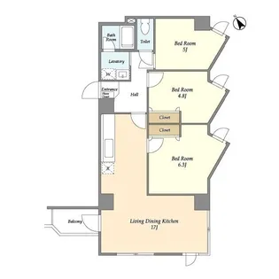ザ・クレスト【4階】の間取り