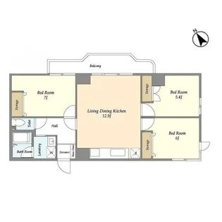 ザ・クレスト【6階】の間取り