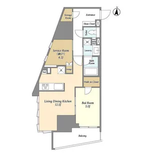 LASANTE文京千駄木【7階】の間取り