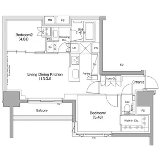 ザ・パークハビオ滝野川【4階】の間取り