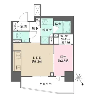 ザ・パークハウス赤羽フロント【14階】の間取り