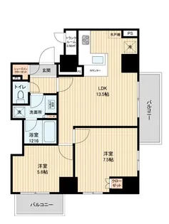 HF田端レジデンス【14階】の間取り