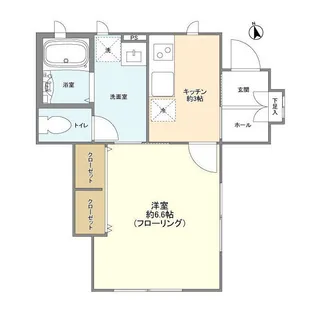 コモド本木【1階】の間取り