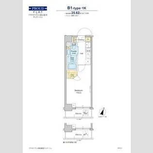 プラウドフラット西日暮里ディアージュ【3階】の間取り