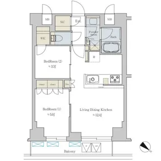 BRILLIA IST 文京六義園【3階】の間取り