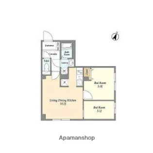 ウェルスクエアイズム駒込【2階】の間取り