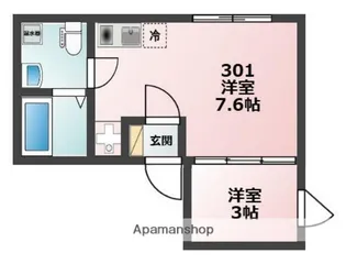 GLANZ文京千駄木【3階】の間取り