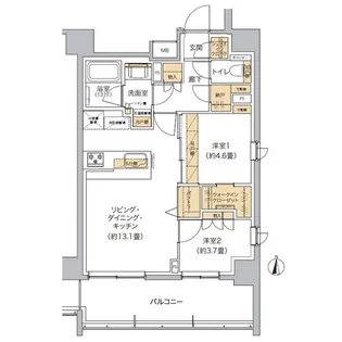 リビオメゾン東池袋【9階】の間取り