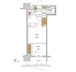 RJRプレシア東十条ガーデン【9階】の間取り