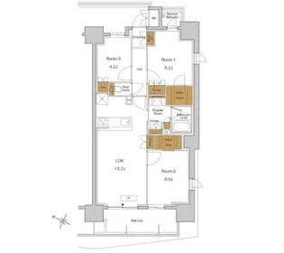 RJRプレシア東十条ガーデン【10階】の間取り
