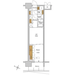RJRプレシア東十条ガーデン【7階】の間取り