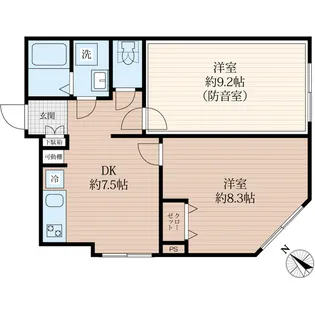 ラシクラス王子【101号室】の間取り