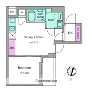 ビバリーホームズ石神井台【327号室号室】の間取り