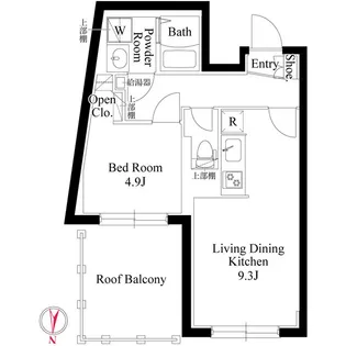 グローリオシェルト駒込西ケ原【5階】の間取り