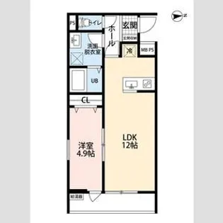 リーブルファイン谷在家【3階】の間取り