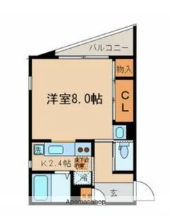 MARY FLAT(マリ−フラツト)【1階】の間取り