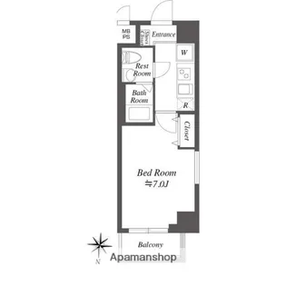 ルクレ中落合【501号室】の間取り