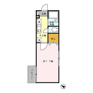 コーポハナミヅキ【2階】の間取り