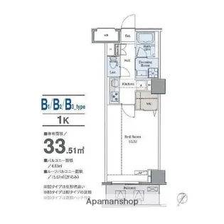 ラグゼナ平和台【307号室】の間取り