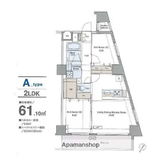 ラグゼナ平和台【2階】の間取り