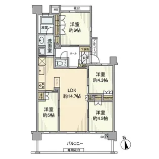 エコヴィレッジ和光新街区【1階】の間取り