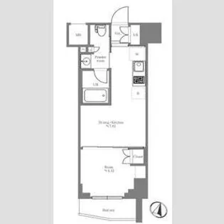 ルフォンリブレ赤羽【2階】の間取り