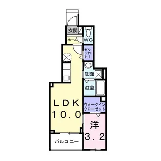 ヒカルサ梅島【1階】の間取り