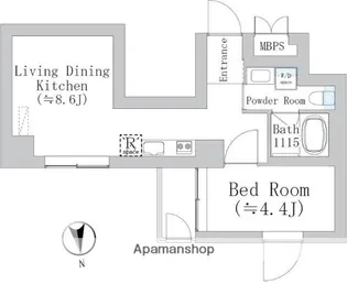 コートブリーズ板橋西台【1階】の間取り
