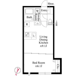 フォルスクラス駒込西ケ原【1階】の間取り