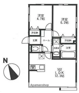 ヒルハイツ関町南【1階】の間取り