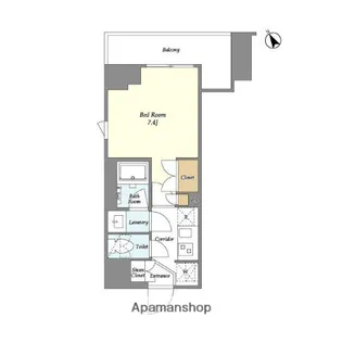 市谷台町坂フロント【4階】の間取り