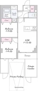 ロイジェント志村坂上【1階】の間取り
