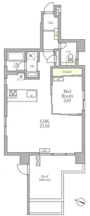 クロス護国寺【7階】の間取り