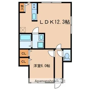 アザレ東武練馬【1階】の間取り