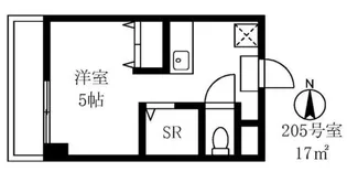メゾンシルクロード【205号室】の間取り