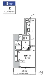 フロンティアレジデンス板橋【5階】の間取り
