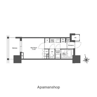 LIBR GRANT 西新宿EAST【4階】の間取り