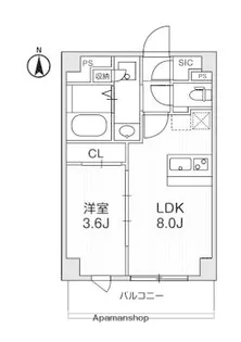 ・ルネサンスコート東新宿【5階】の間取り