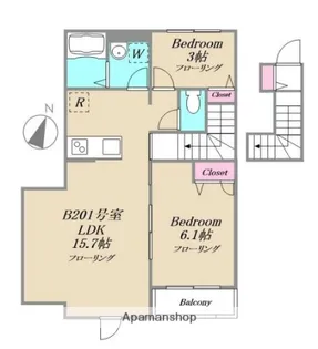 IHANA GARDEN【2階】の間取り