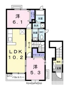 メゾンドチロル【2階】の間取り