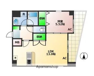 コスメル神田【7階】の間取り