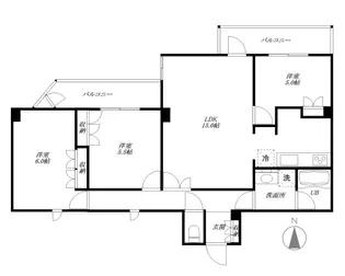 レジディア文京音羽【2階】の間取り