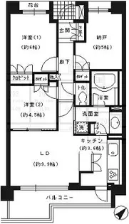 エスティメゾン巣鴨【1階】の間取り
