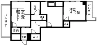 王子ハイツ【6階】の間取り