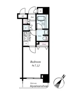 パレステュディオ銀座東壱番館【8階】の間取り