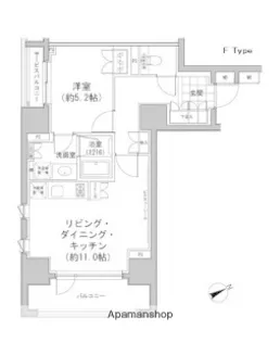 パークハビオ八丁堀【6階】の間取り